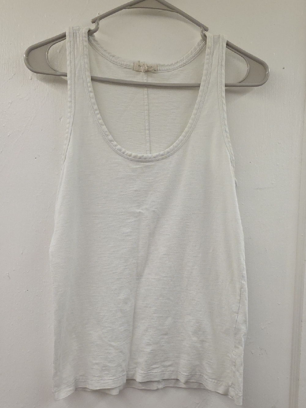 rag & bone White Organic Pima Cotton Tank Top Small